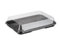 Контейнер (184х129х18) С-019 дно для суши черный Комус 280/280