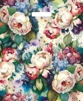 Пакет с вырубной ручкой (38х45+3)-60 Кремовые цветы 25/500