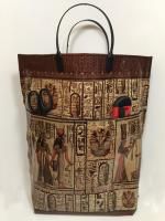 Пакет с пластмассовыми ручками (37х37+10) Египет с карманами 10/50