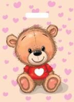 Пакет с вырубной ручкой (29х40)-35 Медвежонок 50/1000