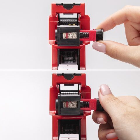 Этикет-пистолет 1-строчный (цифры знаки) 8 символов 21х12мм BRAUBERG 1/10/50