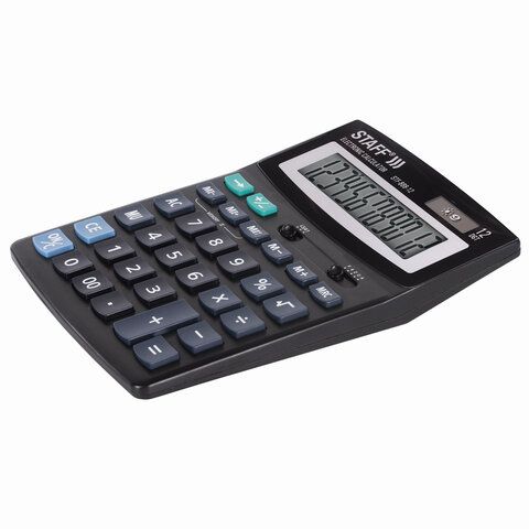 Калькулятор настольный STAFF STF-888-12 (200х150 мм) 12 разрядов двойное питание 1/10/40