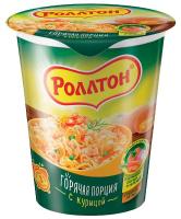 Продукты, Лапша Ролтон Горячая порция с курицей 70гр 1/24
