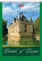 Блокнот 60л А5 131х198мм клетка гребень жесткая подложка обложка мел.картон Замки Хатбер 1/64
