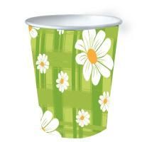 Стакан бумажный 250мл Ромашки (6шт) 1/144