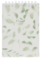Блокнот 80л А6 105х145мм клетка пласт обл на гребне Хатбер NATURAL LEAVES 1/96
