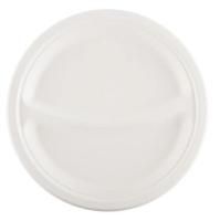Тарелка ЭКО d-225 биоразлагаемая (сахарный тростник) 2-х секционная Aviora 50/250