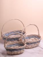 Корзина плетеная 38x30xH14/35 ссм плетеная коричневая ива L 1/1