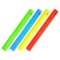 Линейка 40см пластиковая непрозрачная неоновая ассорти ПИФАГОР 1/35