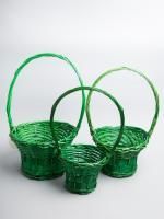 Корзина плетеная 33х13см зеленый ива 1/1