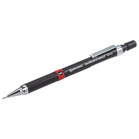 Карандаш мех. 0,5мм BRAUBERG Ring ластик корпус черный детали ассорти 181418