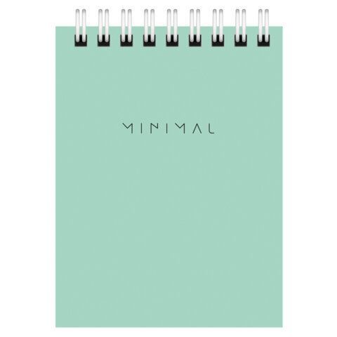 Блокнот 40л А7 75х105мм гребень клетка BRAUBERG Minimal Pastel 1/120