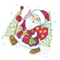 НГ Салфетки (24х24) 1-сл Дед Мороз (40) 1/32