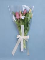 Пакет для цветов п/п конус Романтика белый 27х40 1/50