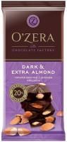 Продукты, Шоколад «OZera», шоколад горький с цельным миндалем Dark & Extra Almond, 90 г 1/16