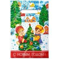 НГ Пакет с вырубной ручкой (20х30)-30 Зимние забавы 100/2000