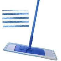 Швабра для пола микрофиб черенок 110см насадка бело-синяя 40х10см 1/24