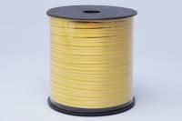 Лента упаковочная бобина 0,5см х 250м желтая золотой полосой 1/1