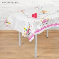 Скатерть нетканный материал 108х180см Единорог 1/300