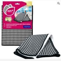 Салфетка микрофибра (30х30) для стекол и зеркал Пепита York 1/40