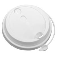 Крышка для бумажных стаканов d 90 мм с питейником флип-топ белая матовая 50/1000