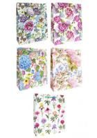 Пакет подарочный бумажный (26х32х10) Цветы, бабочки, птички 1/20