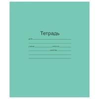 Тетрадь 18л клетка с полями зелёная обложка Маяк /160