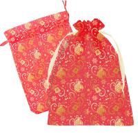 НГ Подарочный мешок текстильный ОРГАНЗА Шарики 20х30см 1/50/250