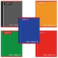 Тетрадь 48л А5 клетка офсет №2 ЭКОНОМ обложка картон АБСОЛЮТ STAFF 1/100