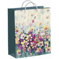 Пакет пластиковый (30х40+10)-140 Акварельные цветочки Тико 1/40