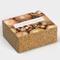 НГ Подарочная коробка 12х10х5см Новогодние шары 1/200