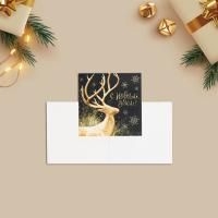 НГ Открытка 7х7 С Новым Годом ! олень 10/80