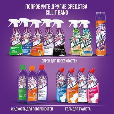 Средство жидкое 450мл чистящее CILLIT BANG (Силлит Бэнг) для туалета Сила Цитруса 1/12 (клиент)