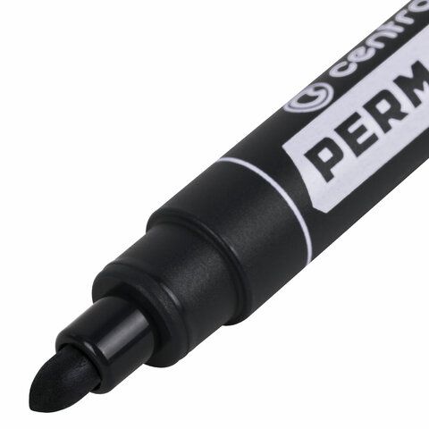 Маркер перманентный черный 2,5мм круглый наконечник CENTROPEN 1/10/1000