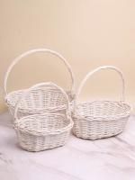 Корзина плетеная 38х32х36см белый плетеная ива L М-28-50 1/1