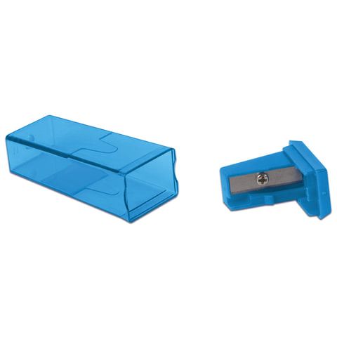 Точилка с контейнером прямоугольная пластиковая тонированный корпус ассорти BEIFA 1/12