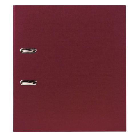 Папка-регистратор А4 70мм BRAUBERG с покрытием из ПВХ, бордовая (удвоенный срок службы) 1/20