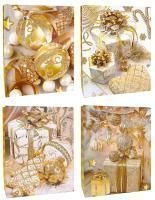 НГ Пакет подарочный бумажный (30х40х12) Украшения блеск 1/12