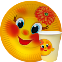 Стакан бумажный 250мл Колобок 50/1000