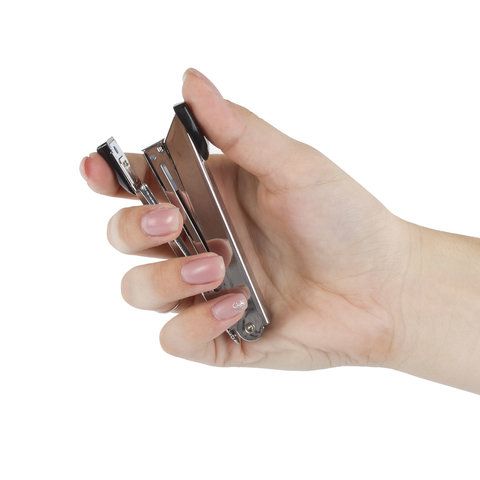 Степлер №10 до 18л металлический с антистеплером черный Manager STAFF 1/12