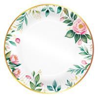 Тарелка картон с рисунком набор 10шт d-230 Романтика (10шт) 1/50