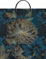 Пакет с пластмассовыми ручками (35х36)-85 Золотой цветок Тико 10/100