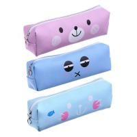 Пенал-косметичка 19х4х5,5см Мордочки микс 1/12