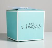 Подарочная коробка 12х12х15см складная Тиффани 1/230