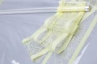 Ролик 70см х10м пленка полипропилен с рисунком Кайма Листья желтый нежный 1/10 