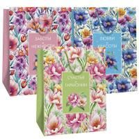 Пакет подарочный бумажный (18х23х10) ламинир Микс №5 1/12