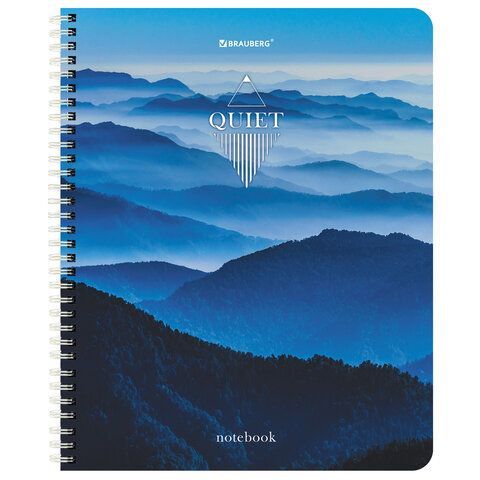 Тетрадь 96л А5 клетка спираль обложка картон Безмятежность 1/4/48