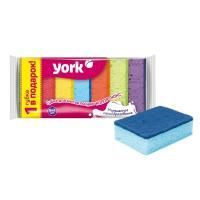 Губка для посуды (7шт) 100х65х30мм Колор Люкс YORK 1/16