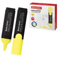 Текстмаркер лимонный 1-5 мм скошенный наконечник BRAUBERG CONTRACT 1/10