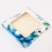 НГ Подарочная коробка 19х19х3см С Новым годом 5/750